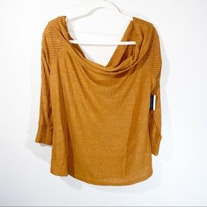 BP Size 2XL Off The Shoulder Textured Knit Top blouse